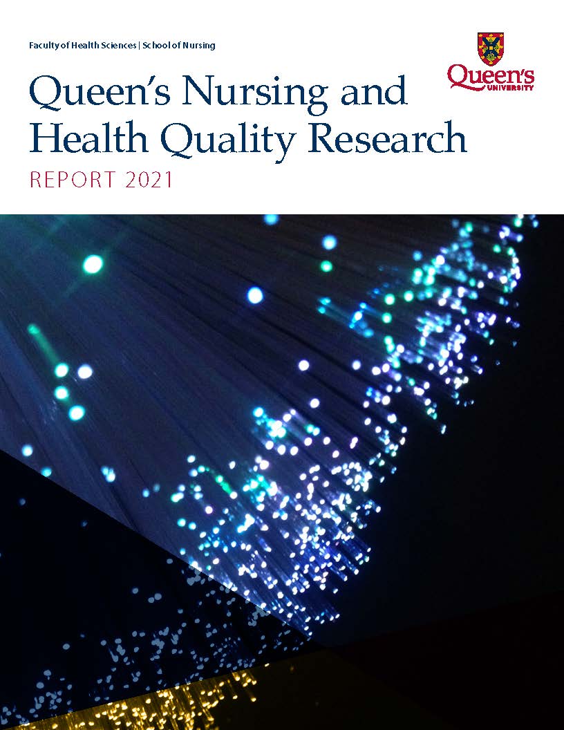 Decorative cover of the 2021 Queen's Nursing Research Report